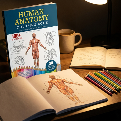 Solivax — Human Anatomy Coloring Book: 100+ Illustrations & Body Systems Facts