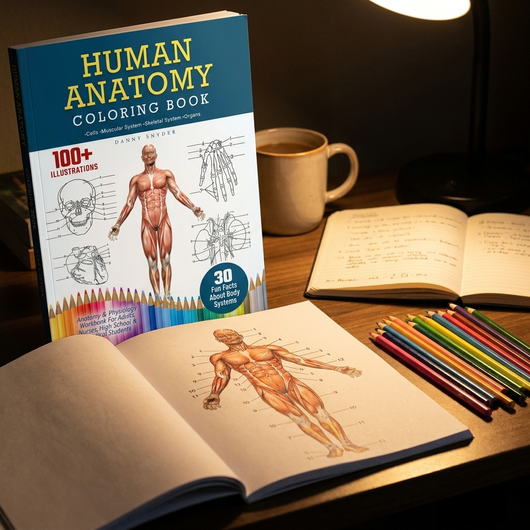 Solivax — Human Anatomy Coloring Book: 100+ Illustrations & Body Systems Facts