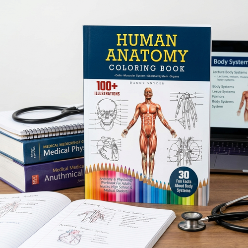 Solivax — Human Anatomy Coloring Book: 100+ Illustrations & Body Systems Facts