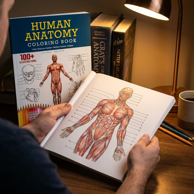 Solivax — Human Anatomy Coloring Book: 100+ Illustrations & Body Systems Facts