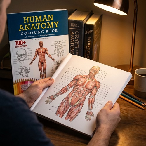 Solivax — Human Anatomy Coloring Book: 100+ Illustrations & Body Systems Facts