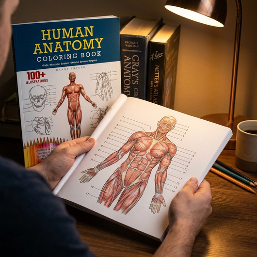 Solivax — Human Anatomy Coloring Book: 100+ Illustrations & Body Systems Facts